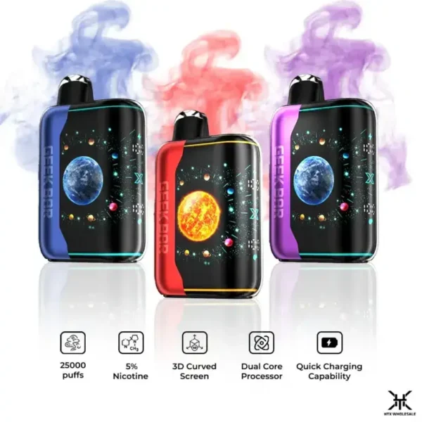 GEEK BAR Pulse X 星空系列25000口拋棄式電子煙｜星際幻彩設計・超大容量續航・旗艦級風味體驗【滿5送1】超值特惠