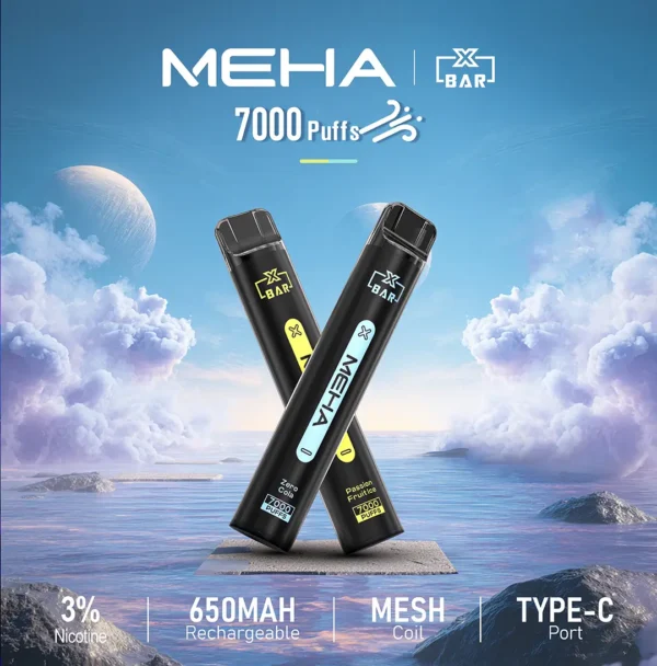 443a041ec20ac873464e45ded4706308.webp MEHA XBAR 魅嗨小黑條7000口拋棄式電子煙|極簡黑潮設計・高容量續航配置・細膩霧化體驗