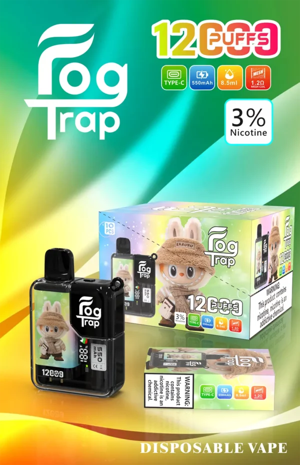 Fog Trap 蠟筆小新×LABUBU限量聯名12000口拋棄式電子煙｜潮流IP設計・收藏級外觀・高容量續航體驗【滿10贈1】超值特惠