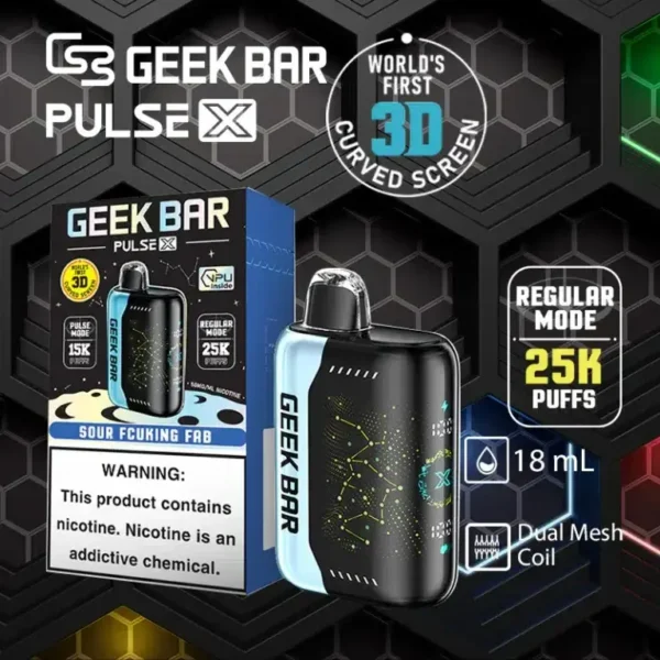 GEEK BAR Pulse X 星空系列25000口拋棄式電子煙｜星際幻彩設計・超大容量續航・旗艦級風味體驗【滿5送1】超值特惠